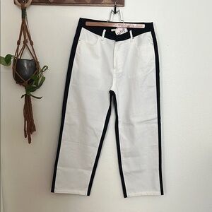 Chic White and Black Pants